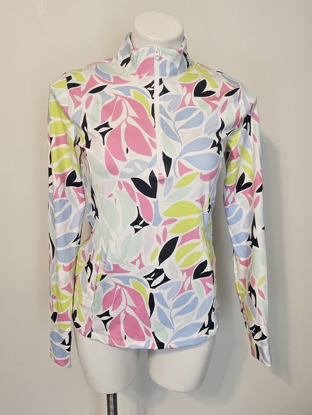 Tommy Bahama Golf Women's Printed Long Sleeve 1/2 Zip Top